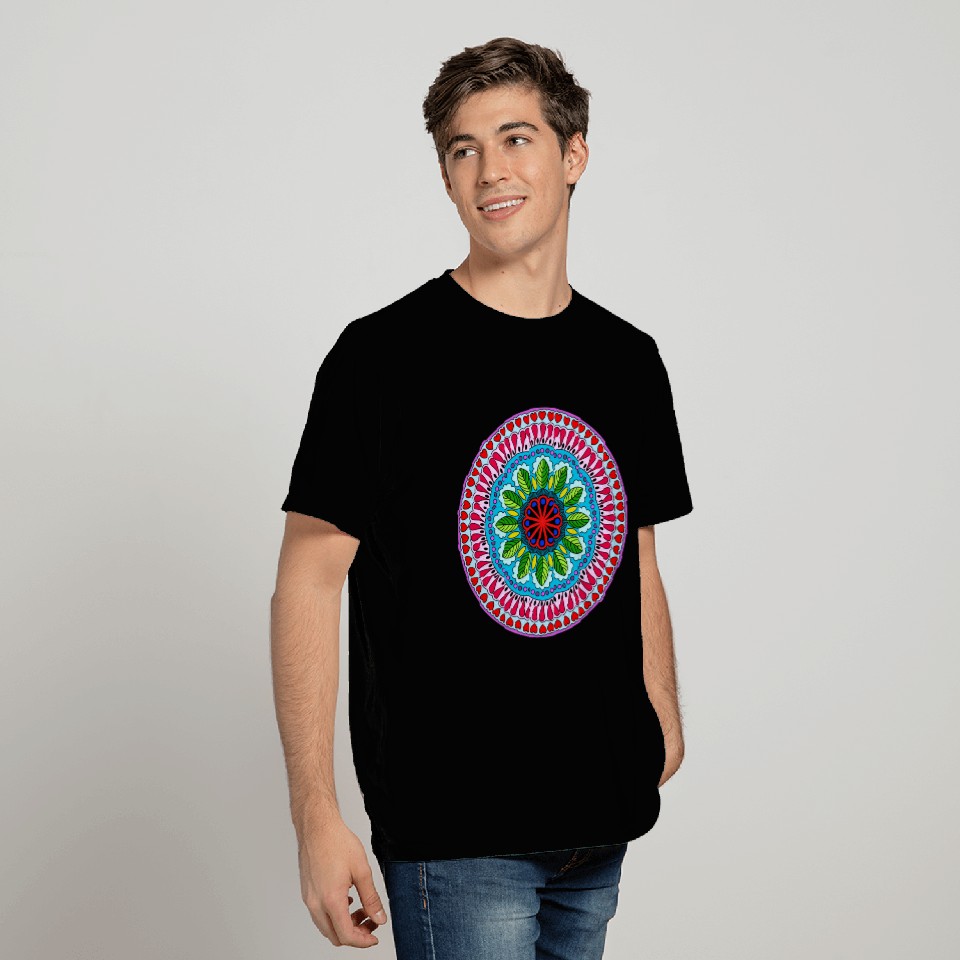 Colorful Mandala Pattern Modern 9 T Shirts