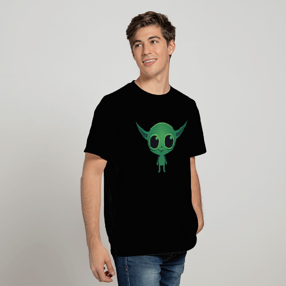Cute Green Alien T Shirts
