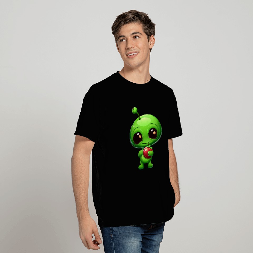 Green Alien Apple: Unexpected Fusion T Shirts