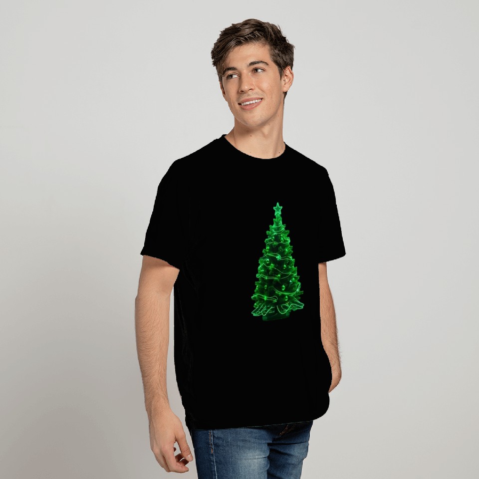 Christmas tree neon T Shirts