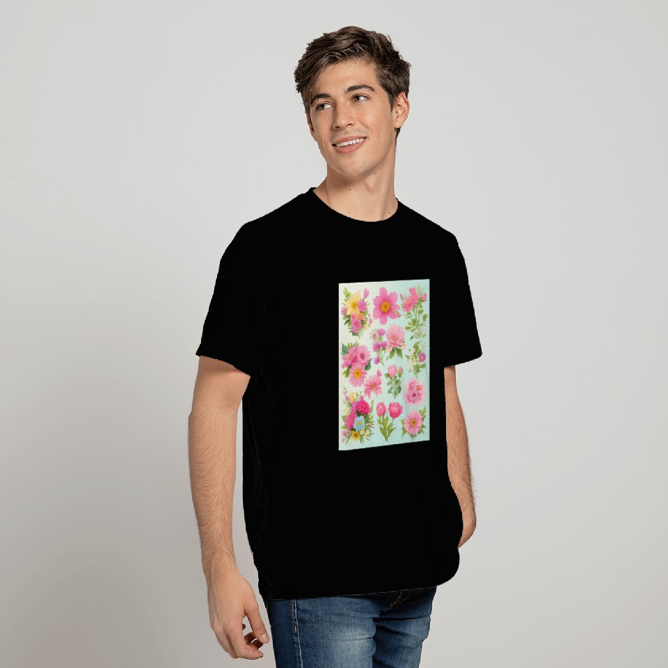 Iris and Indigo Spring Flowers T Shirts