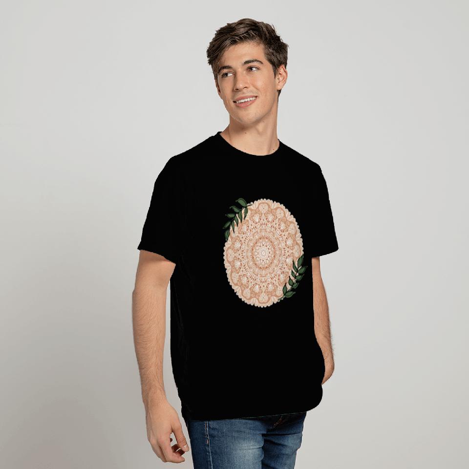 Boho Mandala Neutral Terracotta Beige Tones T Shirts