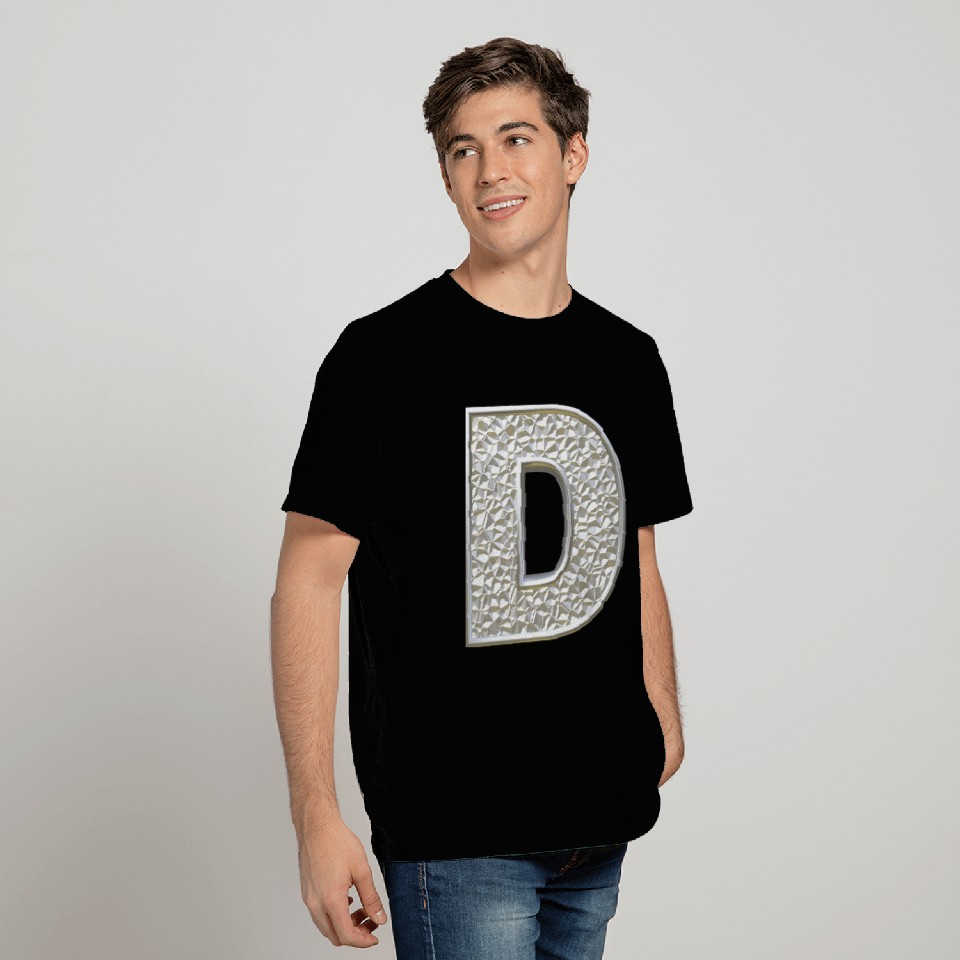 D, letter, letter D, initial, initial D, monogram, T Shirts