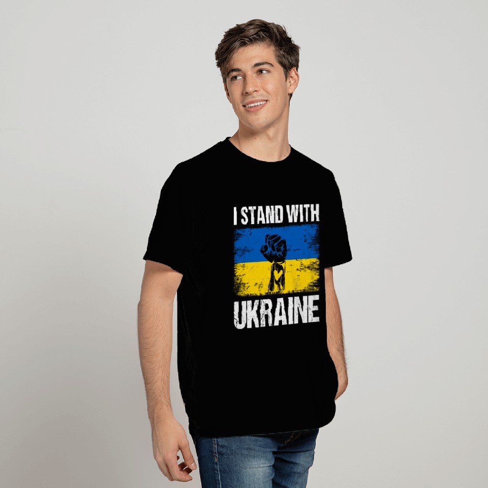 Ukrainian Flag I Stand With Ukraine T Shirts