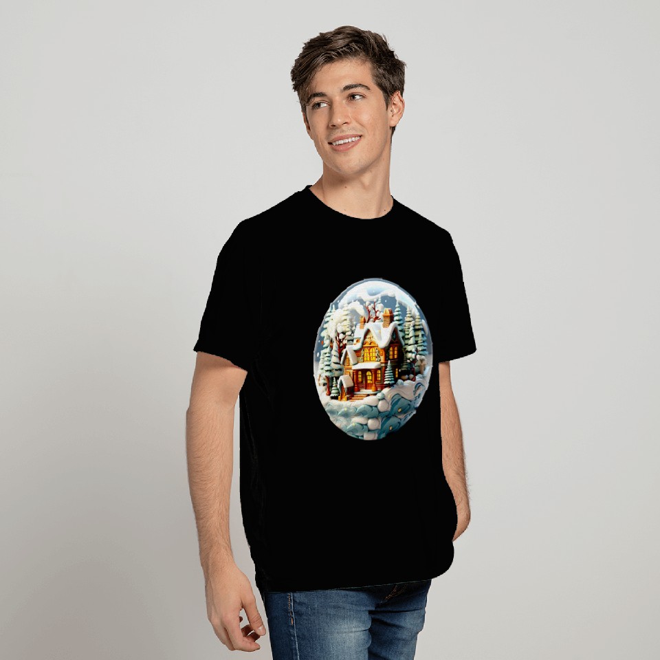 Christmas Round Ornament Sublimation T Shirts