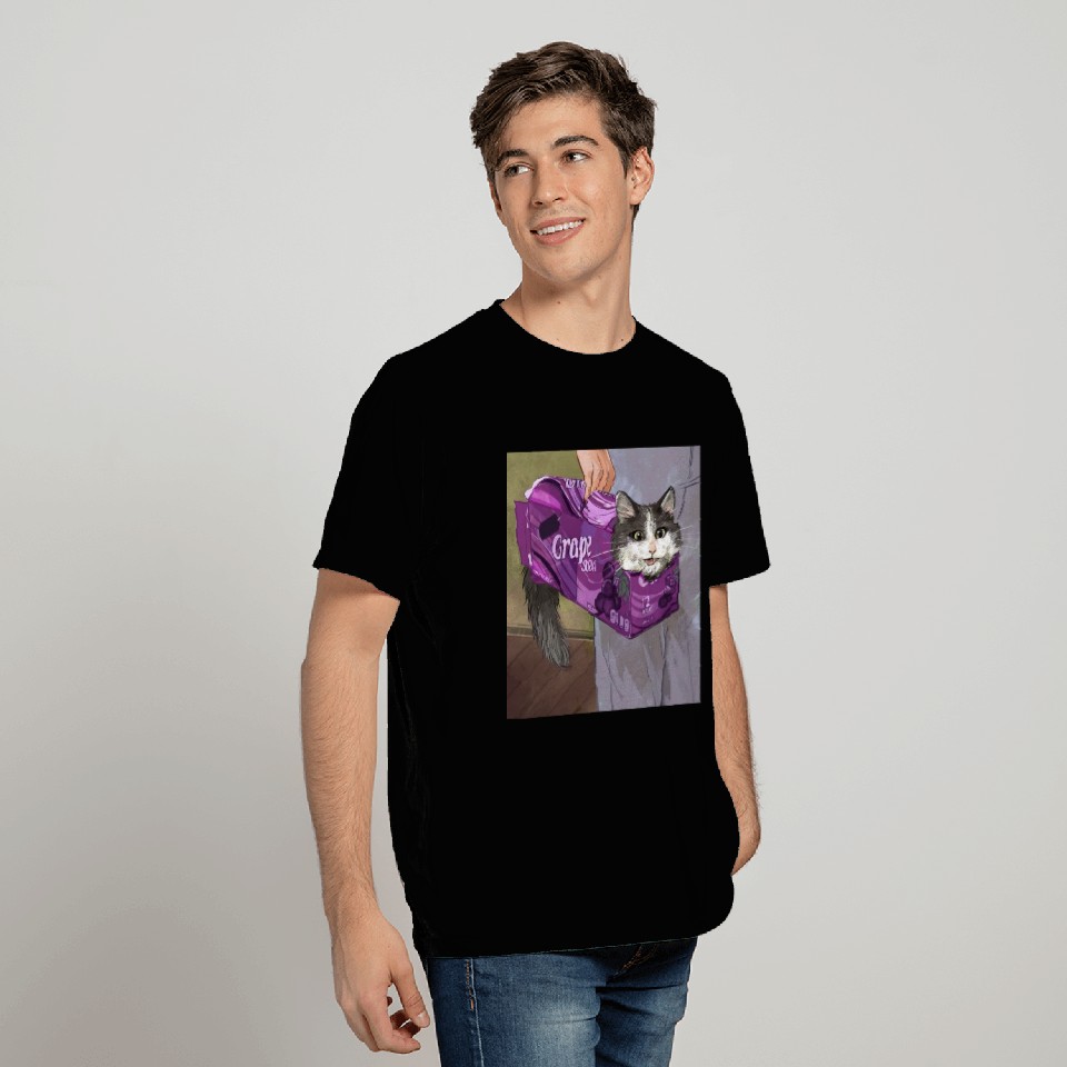 Cat Grape Soft Drink Meme Cute Cat Crazy Kitten T Shirts