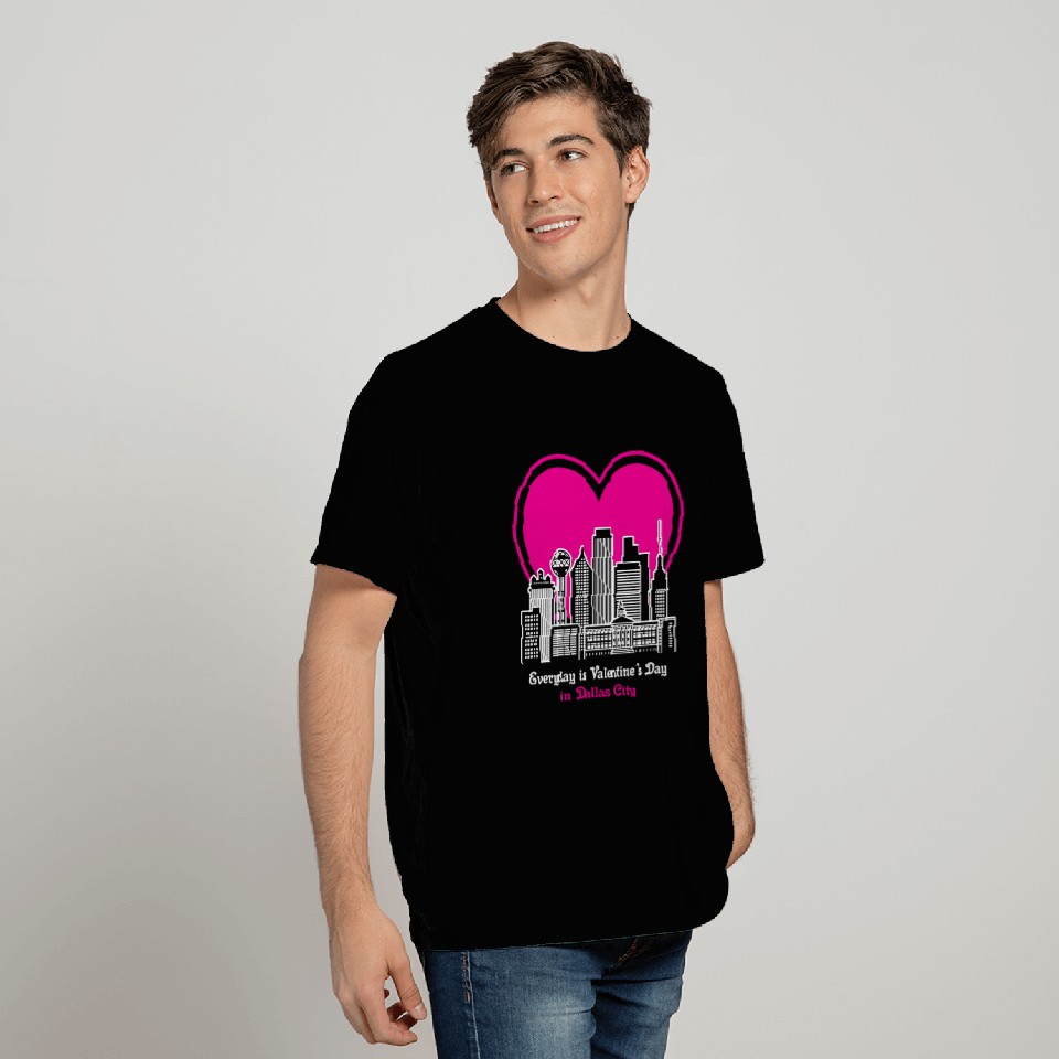 Valentine's Day in Dallas City T Shirts