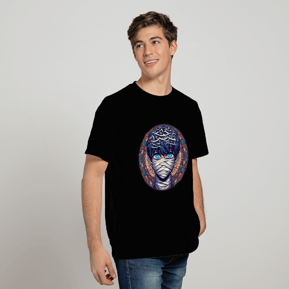 Anime face with Arabic letters T Shirts