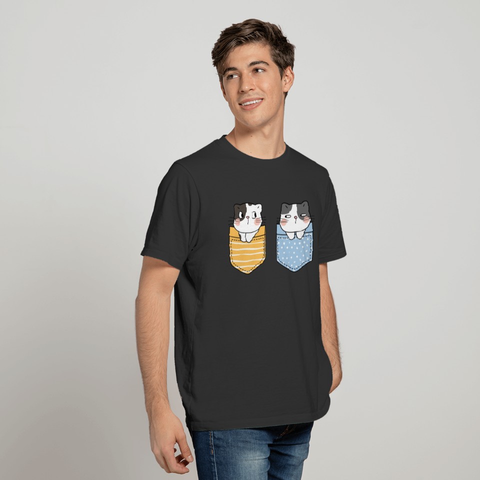 cat in a pocket T Shirts