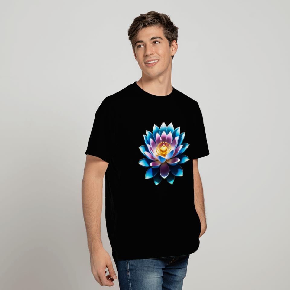 blue winter Lotus Blossom T Shirts