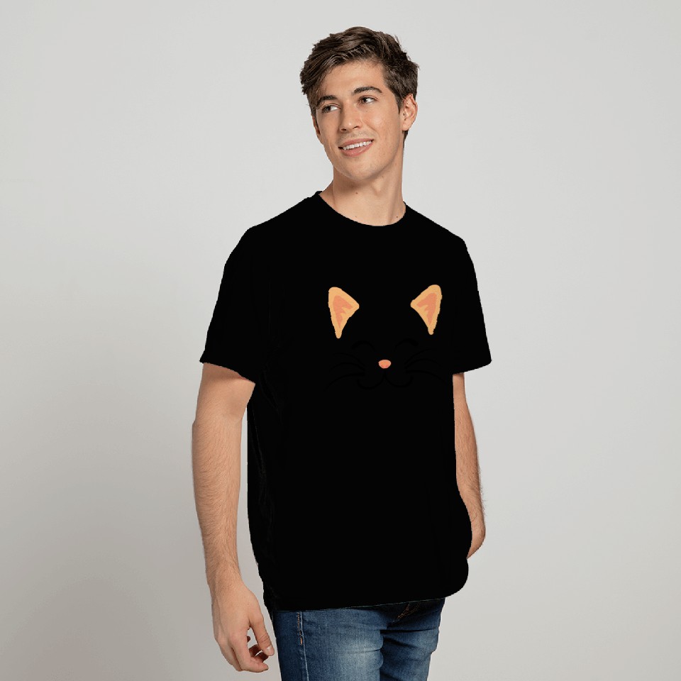 Floating Cat Face T Shirts