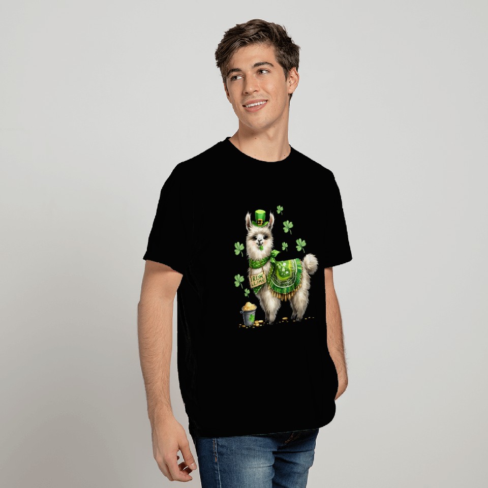 Irish LLama St Patrick Day T Shirts
