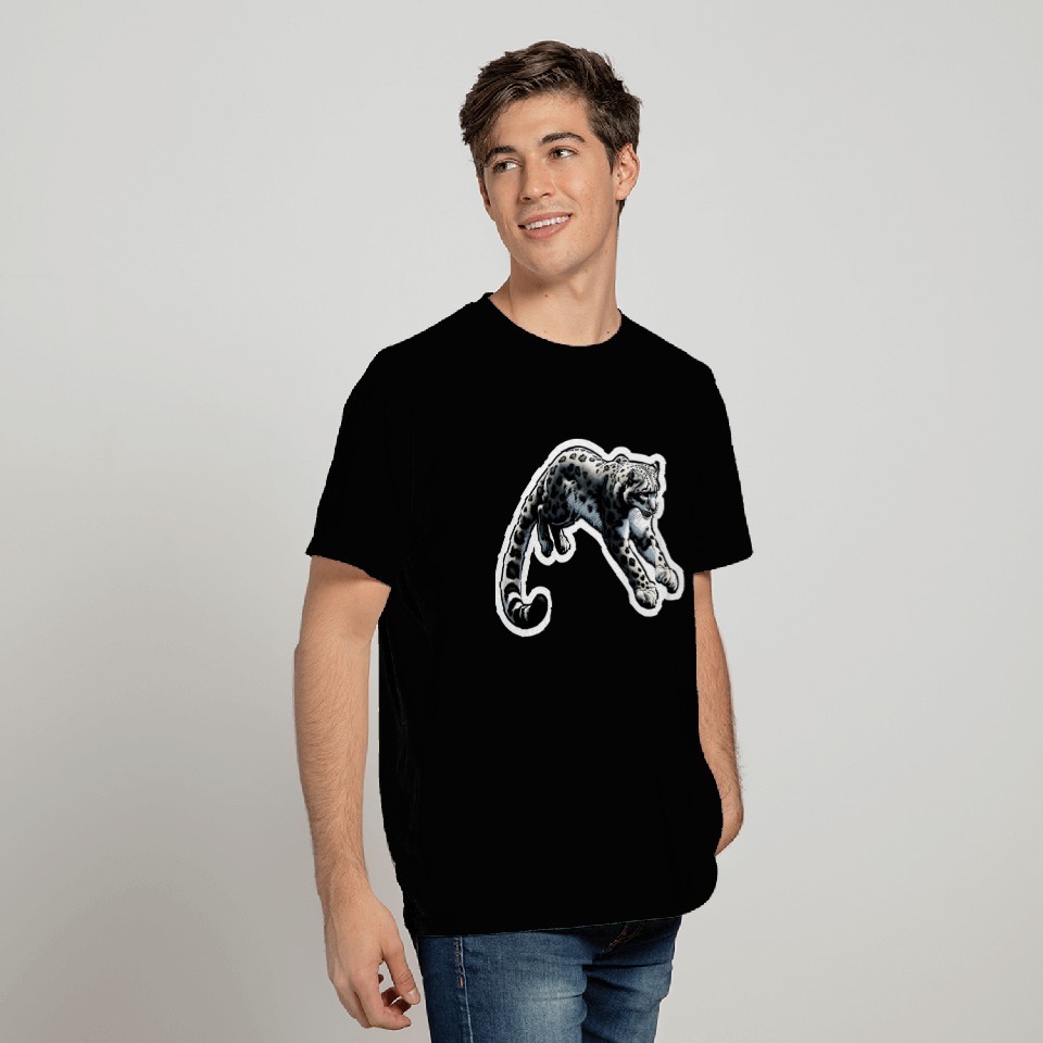 Snow Leopard Leopard White Leopard T Shirts