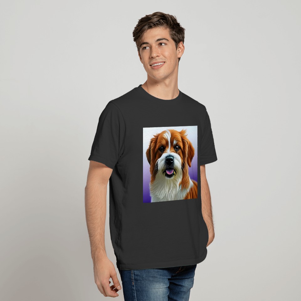 Lovely white and brown dog T Shirts