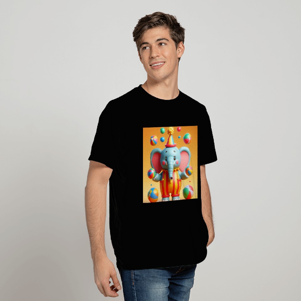 3D cartoon elephant T Shirts