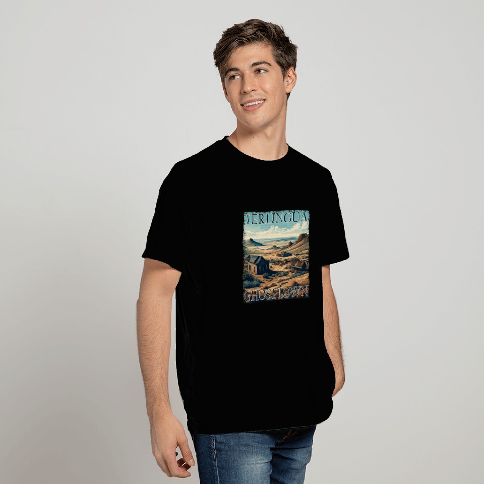 Texas Ghost Town Terlingua Desert Lost Grunge T Shirts