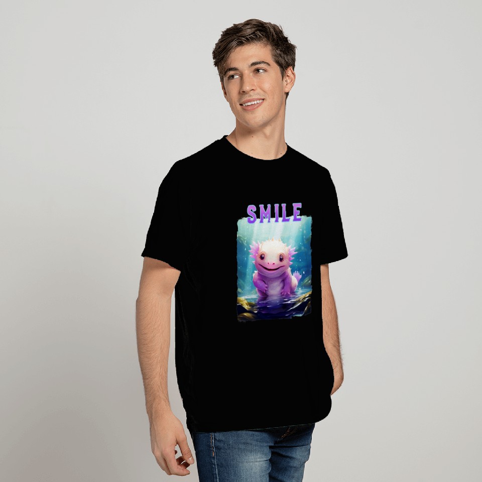 Colorful Smiling Lizard Underwater T Shirts
