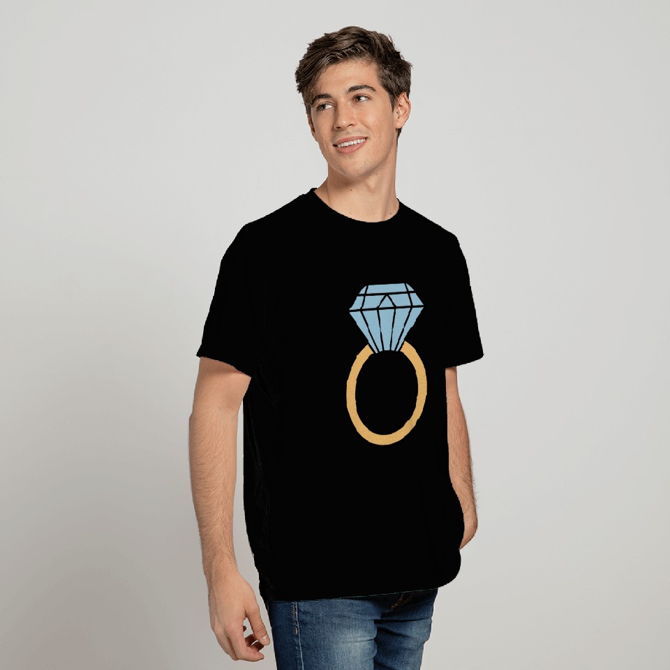 Diamond Gemstone Ring Vector 3 Colors T Shirts