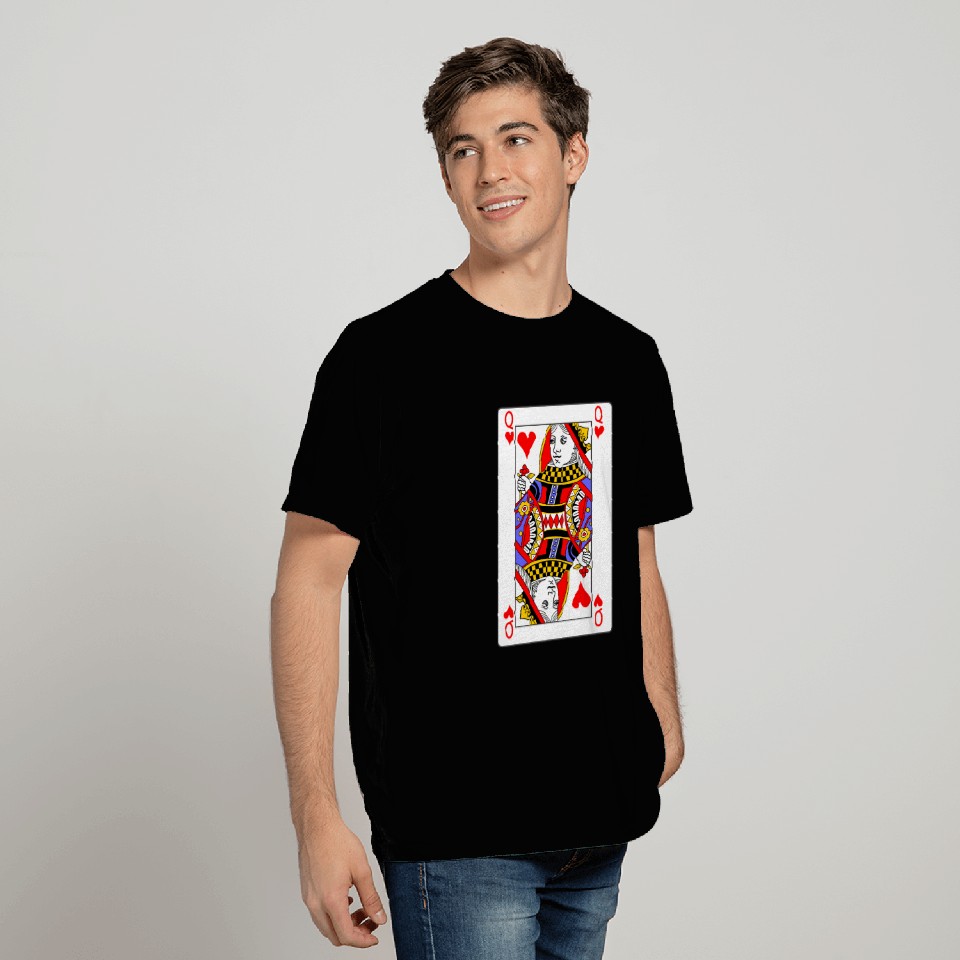 Queen of Hearts Playing Card T Shirts