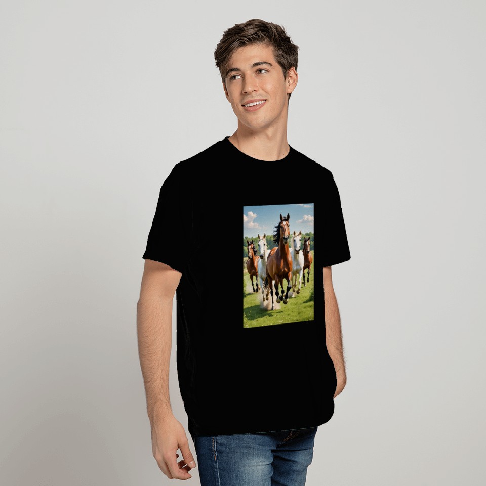 Horse racing competition. T Shirts