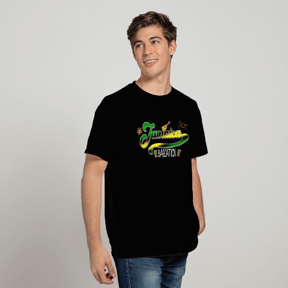 Jamaica Baecation Matching Typography T Shirts