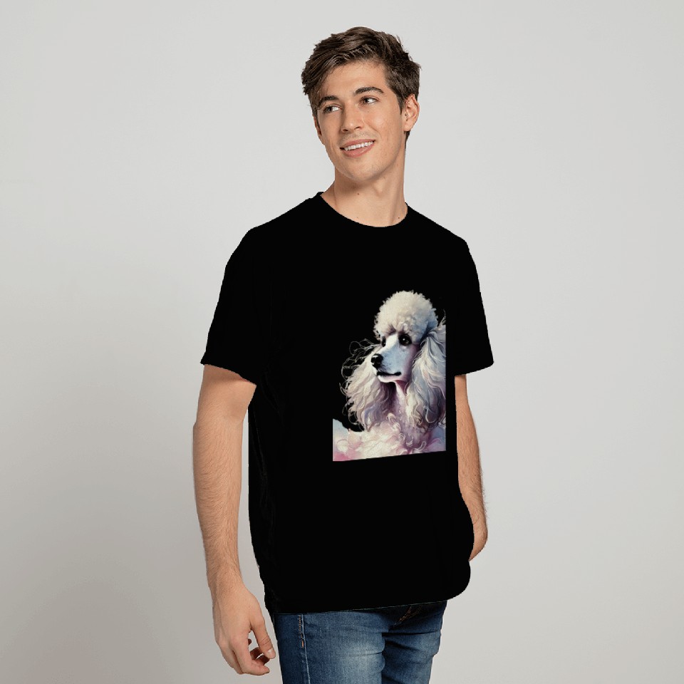 Elegant Poodle in Soft Watercolors T Shirts