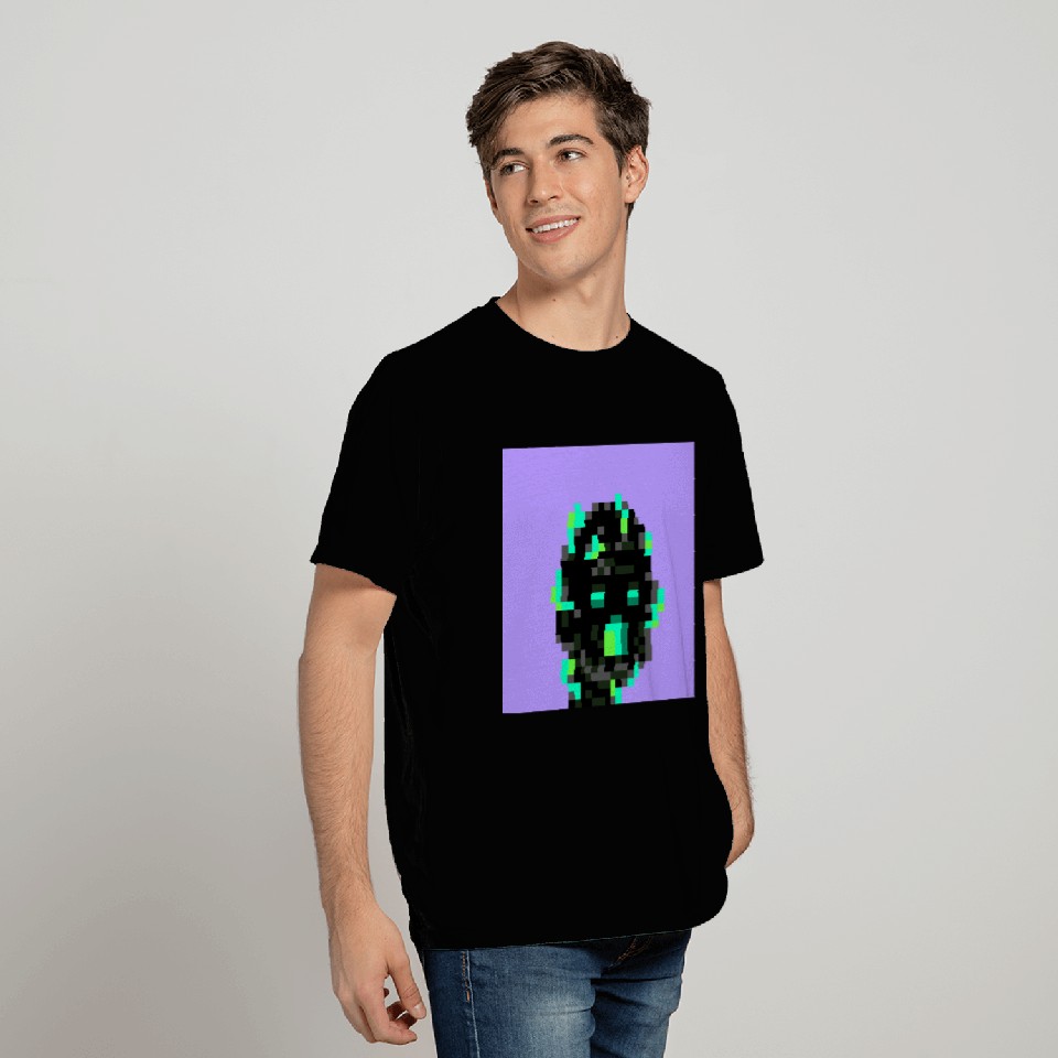 Pixel Black Emerald T Shirts