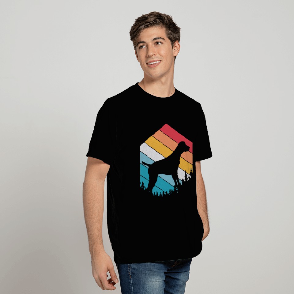 Retro Dog Silhouette German Shorthaired Pointer T Shirts