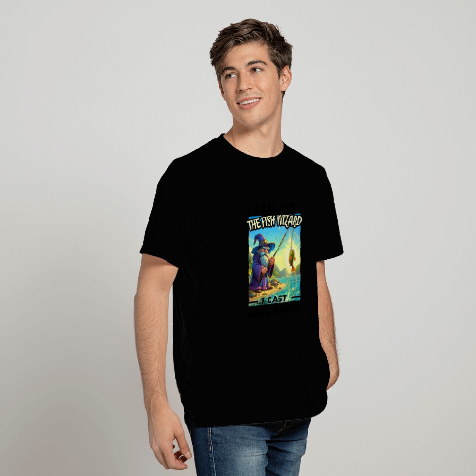 Fantasy Fishing Wizard - Reel Magic T Shirts
