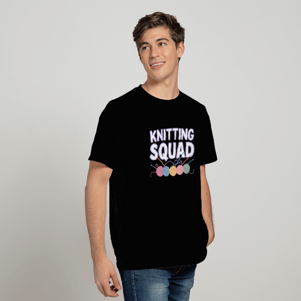 Yarn and Needle Knitting Circle Creative Icon T Shirts