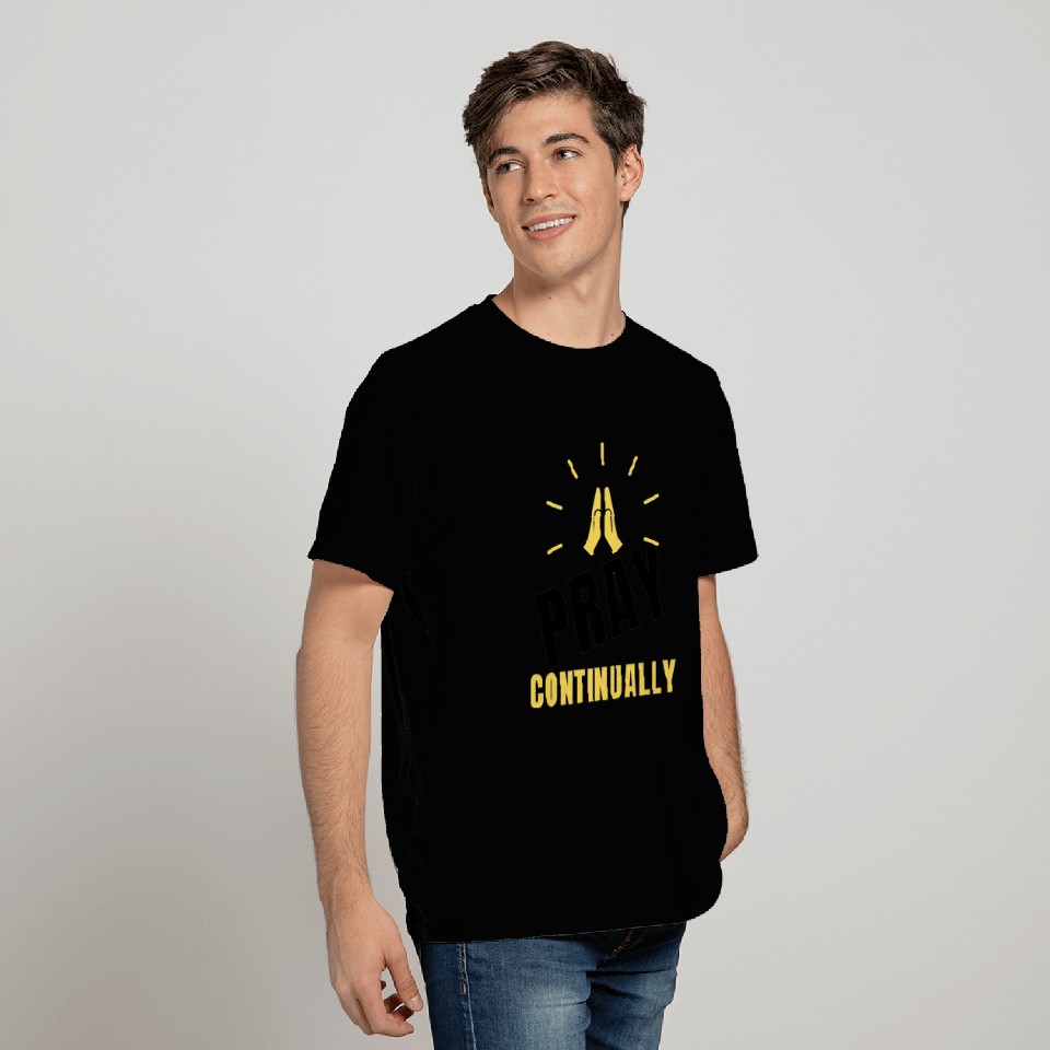 Pray Continually Inspirational T Shirts