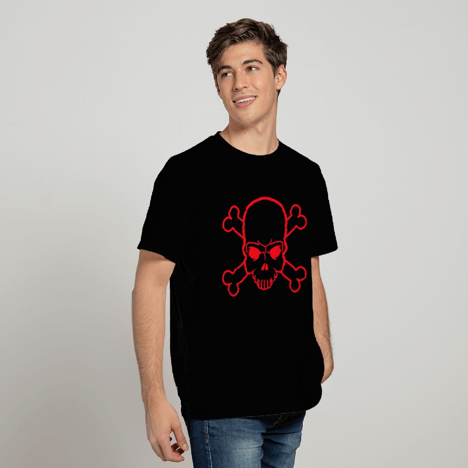 Evil Pirate Symbol Skull And Bones Skeleton Head T Shirts