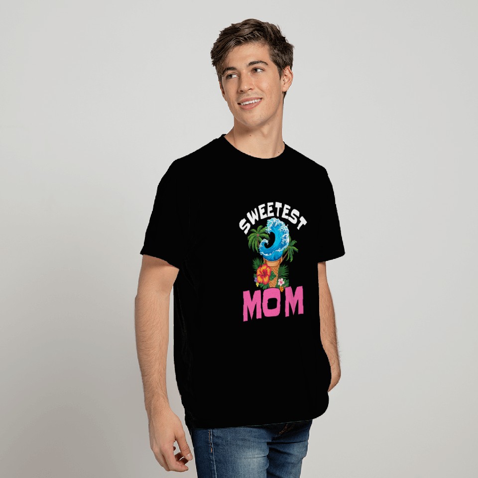 Sweetest Mom Tropical Wave T Shirts