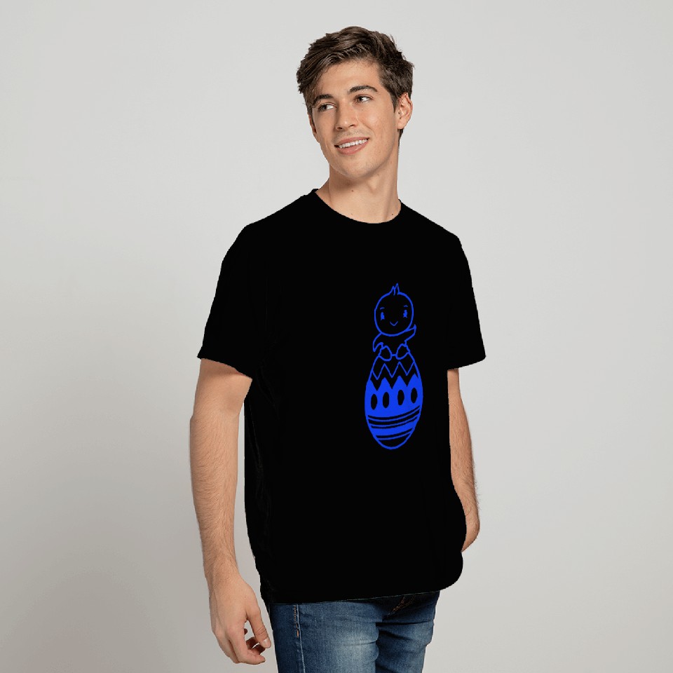 Chick Sits On Giant Easter Egg Waving Easter Sweet T Shirts