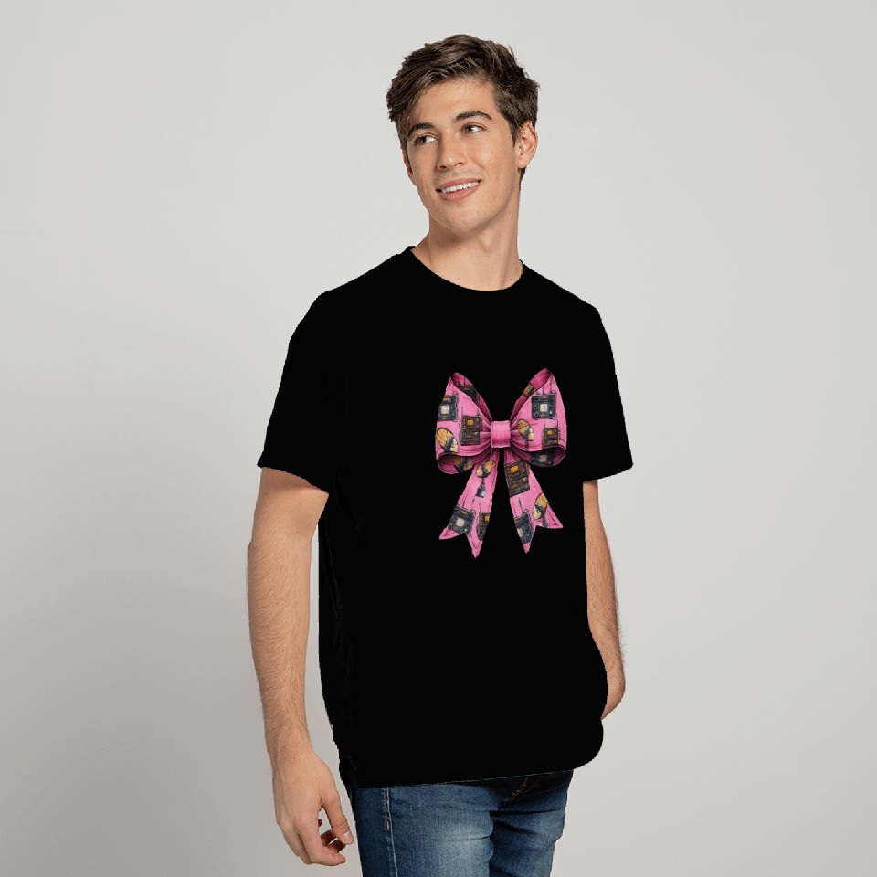Coquette Bow Ham Radio Pattern Operator T Shirts