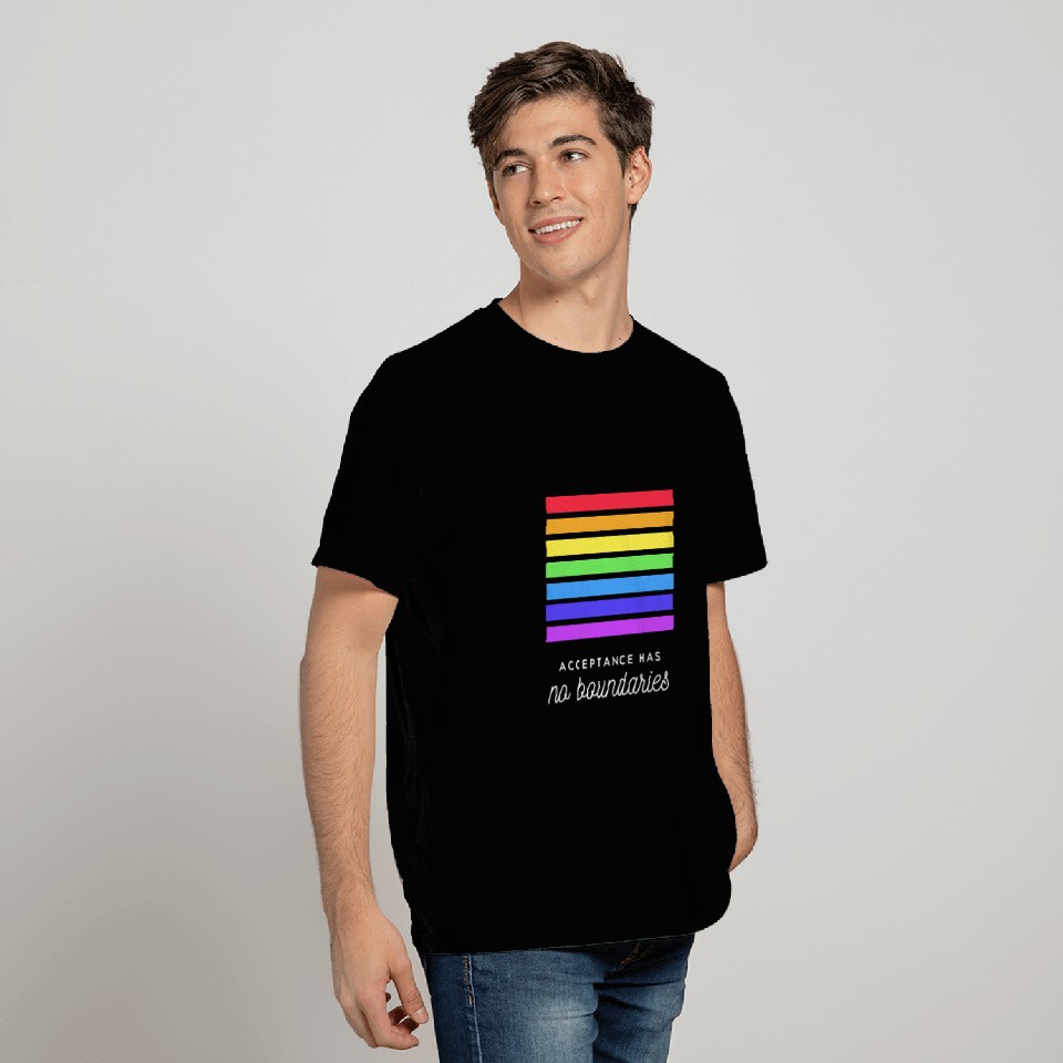 Acceptance Has No Boundaries Pride Graphic T Shirts