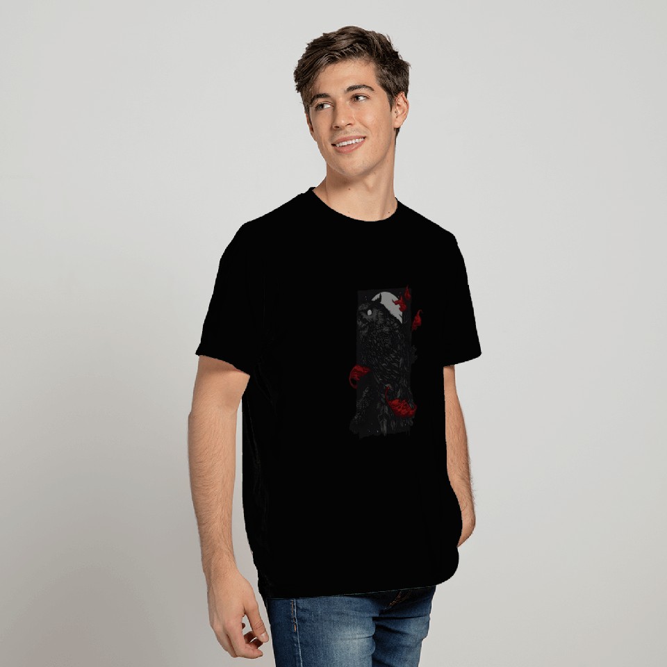 Dark Forest Owl – Gothic Night Creature T Shirts