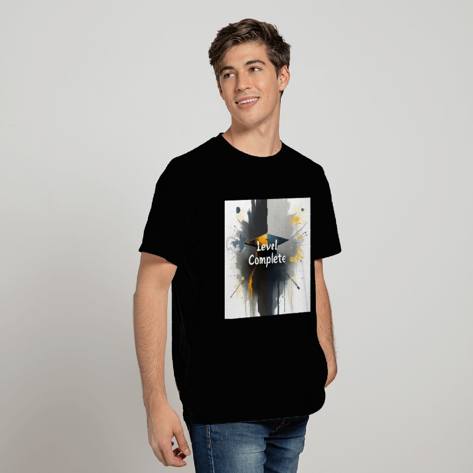 Level Complete – Gamer Style Graduation T Shirts
