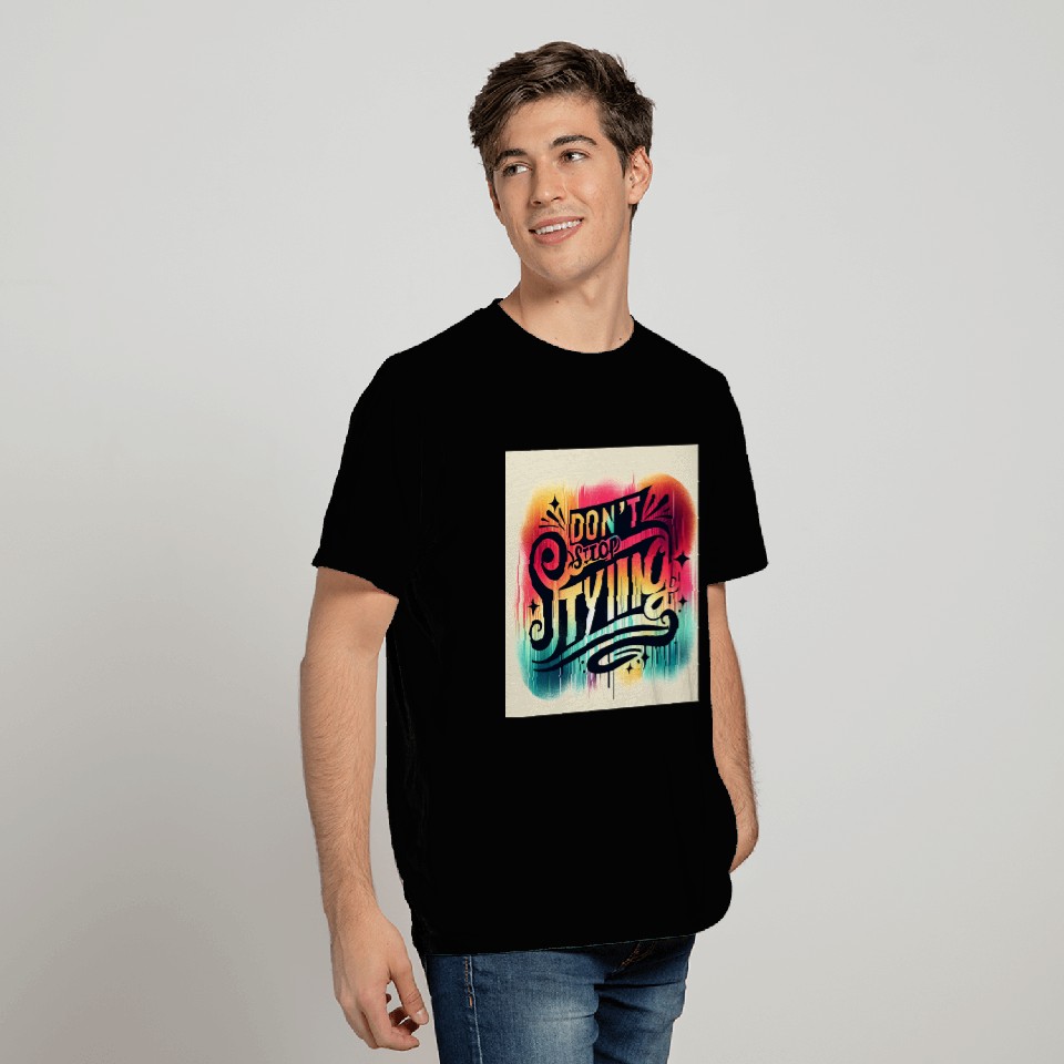 Vibrant Expressionist Typography T Shirts