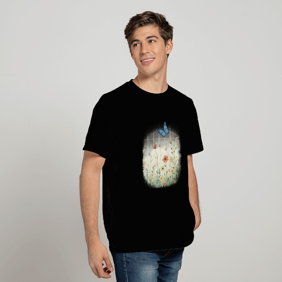 Flowers and butterflies T Shirts