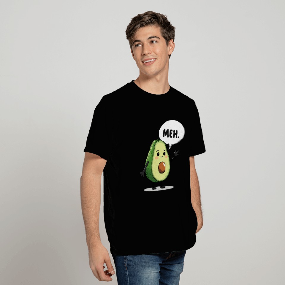Cute Avocado with Meh Expression T Shirts