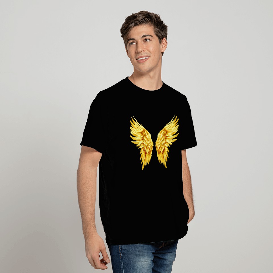 Golden Angel Wings  T Shirts