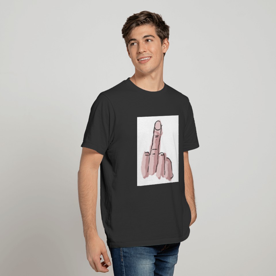 Cartoon Middle Finger T-shirt