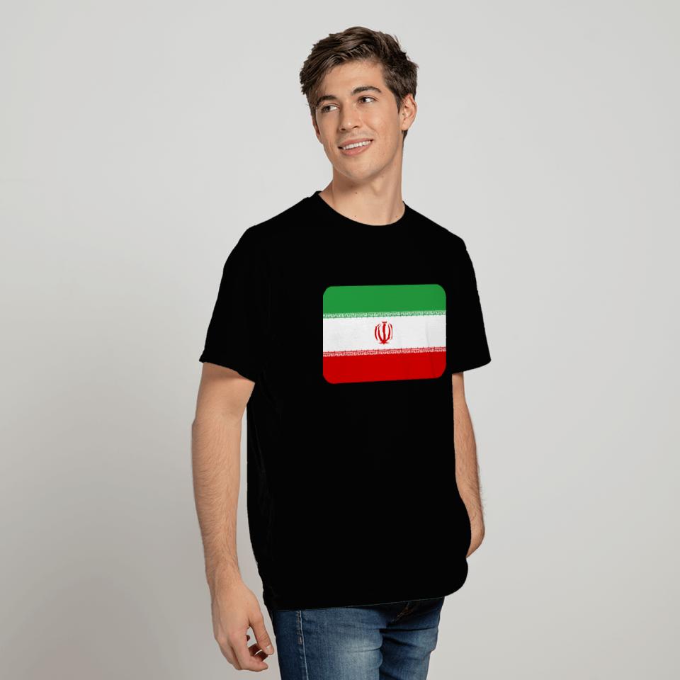 IRAN FLAG round corner 400 dpi T Shirts