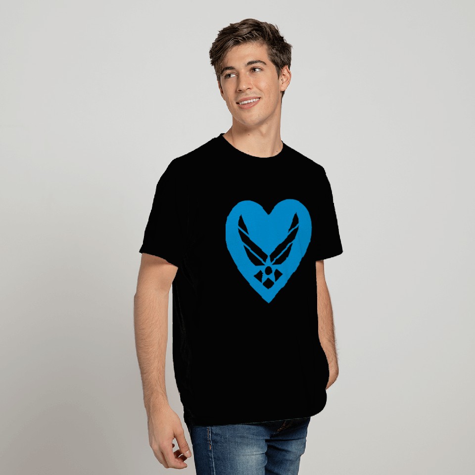 Air Force Heart T Shirts