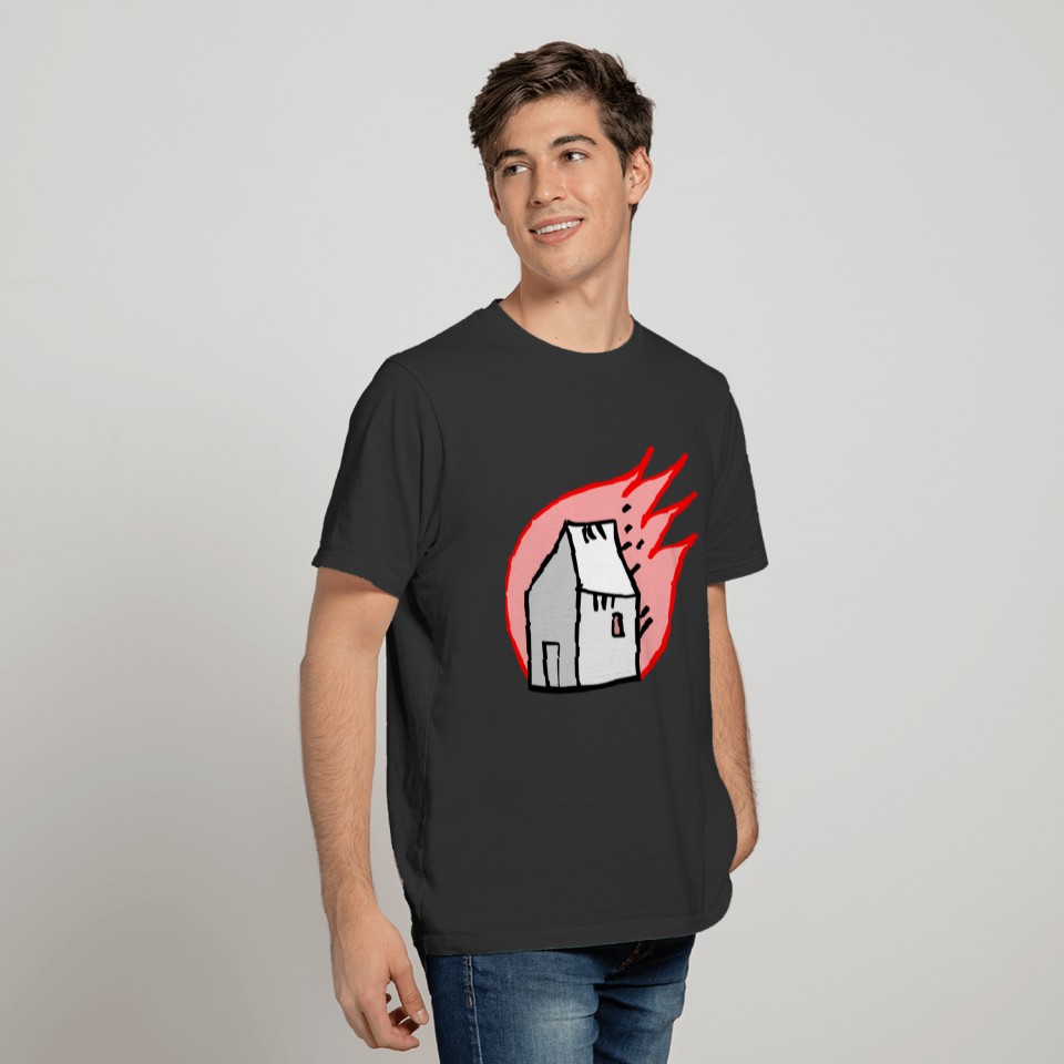 burning house T-shirt