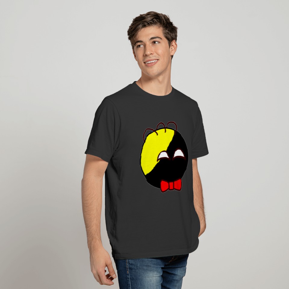Anarchyball ancap with red bow tie sticker tucker T-shirt