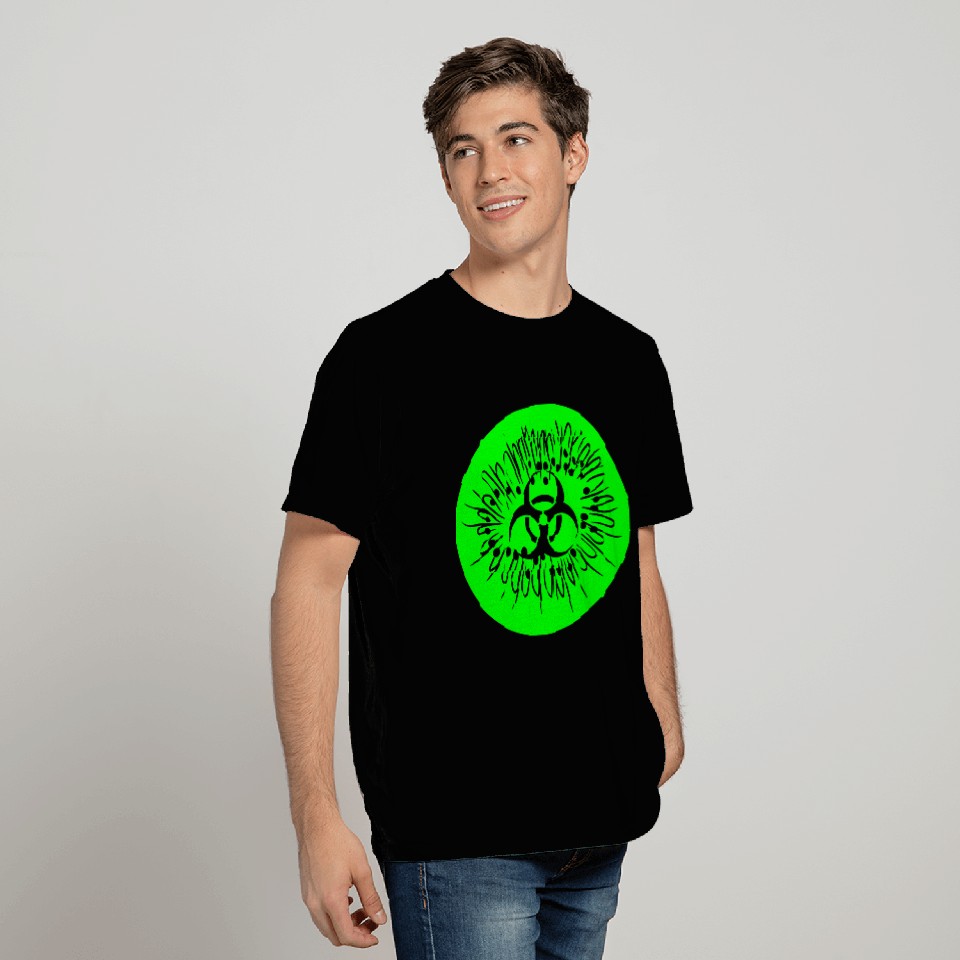 half half cut pattern kiwi fruit tasty toxic bioha T Shirts