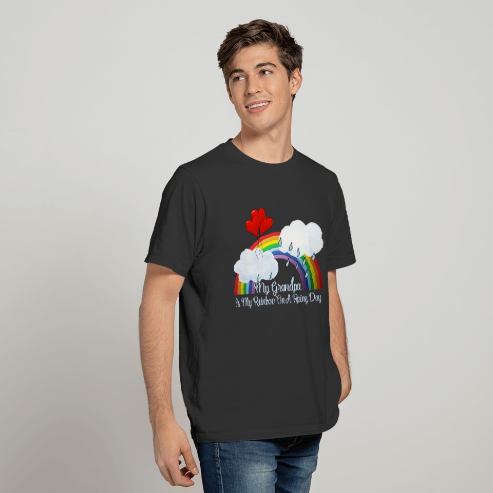 Grandpa My Rainbow On Rainy Day T-shirt