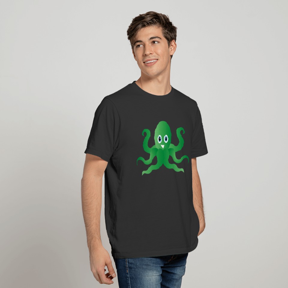 Fun green octopi T-shirt